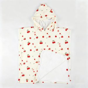 Eco-friendly Bamboo Blanket Cotton Muslin Bathrobe Printed Square Hooded Towel for Kids High Quality Home Use Wholesale