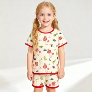 Lovely Bamboo Cotton Baby Velour Romper Organic Eco-Friendly Footie Custom Newborn Onesie Jumpsuit Short Sleeve Infant Clothes