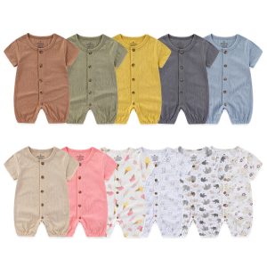 Custom Print Baby Infant Organic 95% Bamboo 5% Spandex Onesie Rompers Clothes Toddler Kid Pajamas Sleepwear Clothing for Baby