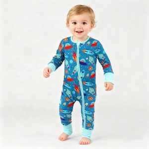 Bamboo Baby Clothes Pajamas Western Boot Baby Footie Rompers Clothes Kids Bamboo Zippy Onesie