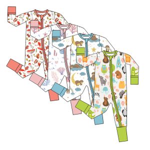 OEM Custom Bamboo Jumpsuits Short Sleeve Bamboo Pajamas Baby Clothes Summer Newborn Toddler One Piece Full Long Sleeve