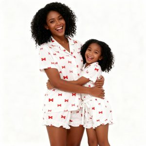 Summer Boutique Mom and Me Matching Outfits Set Mommie and Me Sweet Bamboo Pajamas Floral Clothing Set