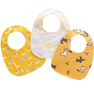 China Wholesale Baby Bibs Bandana Cotton Baby Bibs Manufacturer Waterproof Animals Baby Button Overclothes