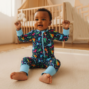 High Quality Factories Custom Solid Color Organic Bamboo Baby Romper Custom Bamboo Spandex Baby Pajamas