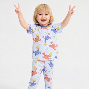 Newborn Bamboo Fiber Pajamas Summer Children Unicorn Pattern Zippered Jumpsuit Baby Short Sleeved Rompers