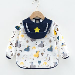 Baby Bibs Baby Overalls Child Waterproof Cotton Long Sleeve Top for Baby Girls Kindergarten Dining Clothes Kids Apron Bib