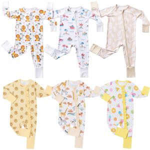 Custom Print Cotton Bamboo Baby Swaddles Romper Toddler Kid Solid Bamboo Baby Clothes