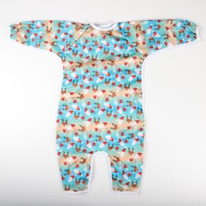 Baby Waterproof Printed Bibs Pul Child Soiled Coveralls Press Button Baby Rice Bibs Kids Sanitary Clothes