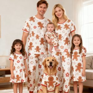 Wholesale Custom 2pcs Comfortable Universe Outer Space Printed Family Pajamas Casual Sleepwear Clothing Set for Family