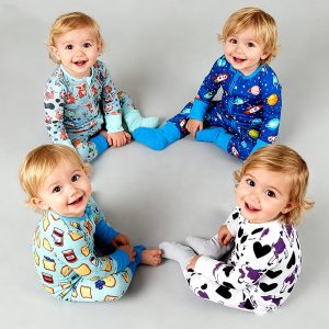 Custom Printing Bamboo Baby Clothes Infant Bodysuit Bamboo Kids Pajamas Newborn Romper Baby Onesie Zipper for Boys and Girls