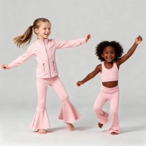 Custom Kids Yoga Clothes With Soft Breathable Fabric for Fitness Dance and Activewear Wholesale