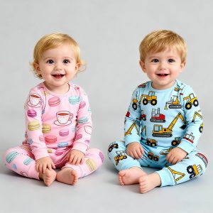 2025 Oeko Manufacturer Support Custom Logo Patterns Sleepwear Baby Kids Bamboo Romper Pajamas