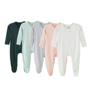 Baby Clothes Bamboo Fiber Fabric Romper 100% Cotton Long Sleeve From China Cute Quantity Custom