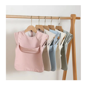 Sleeveless PU Waterproof Feeding Bib Vest Smock Clothes Cover for Baby Toddler Children