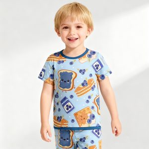 Hot Sale Summer Western Print Custom Design 95%bamboo 5%viscose One Piece Sleeper Baby Bamboo Zippy Shorties Zip up Pajamas