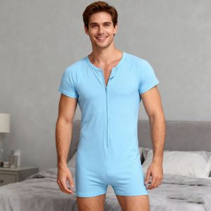 Mens Underwear New Sexy Men's Sexy Tight Long-sleeved Triangle Family Jumpsuit for Men Bodysuit