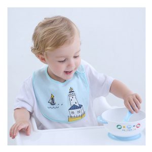 Baby Bib 3 Pieces Set Baby Napkin Cloth Children Cotton Printed Bibs Snap Droolers Wholesale Customization Available