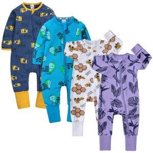 Unisex Bamboo Pajamas Short Sleeve Bodysuit Newborn Baby Girls and Boys 0-3 Months Sublimation Jumpsuit Rompers Onesies