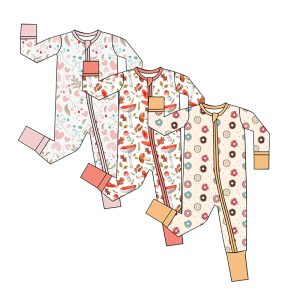 Wholesale Children's Short Sleeves Bamboo Pajama Suit Warm and Soft Casual Kids Pajamas With Cartoon Print
