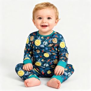 Custom Kids Pajamas Bamboo Boys Girl Sleepwear Spring Autumn Casual 2 Piece Sets Bamboo Pajamas Made for Sensitive Babies