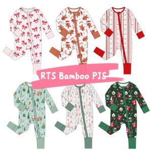 Ready to Ship Bulk Bamboo Pajamas Mystery Box Kids Random Styles Character Print Romer Baby Bamboo Zippy Blind Box