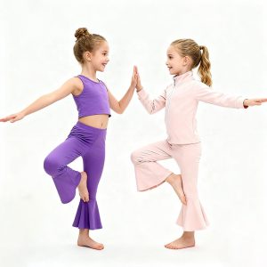 Latest Design Fashion Toddler Girls Sports Clothing Custom Print Yoga Jumpsuit Running Golf Tennis Active Wear