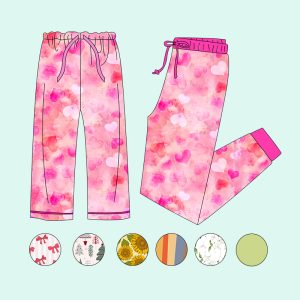 New Printed Bamboo Slim-fit Kids Jogger Mommy and Me Soft Pajamas