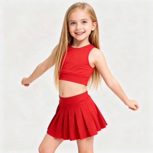 2025 Girl Activewear Girls Tennis Suits Girl Sports Wear Wholesale Kids Gym Clothing Breathable Matching Color Yoga Set