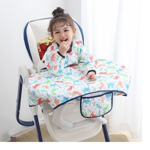 Baby Dining Chair Apron Anti Dirty Smock Child Waterproof Cotton Long Sleeved Tops Baby Dinner Placemat Protector