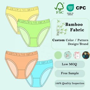 Wholesale Safe Inner Shorts Toddler Girls Bamboo Briefs Breathable Comfortable Panties Sustainable Skin-friendly