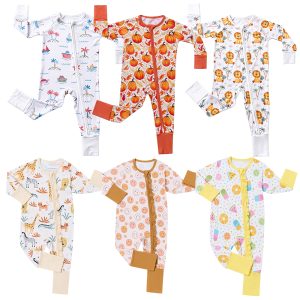 Spring Autumn Bamboo Newborn Baby Bodysuits Long Sleeve Unisex Infant Clothing Ribbed Baby Romper Onesie Baby Clothes