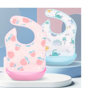 Baby Eating Bibs EVA Waterproof Coverall Removable Child Bibs Drooling Towel Children Washable Dirt Separator Clothing
