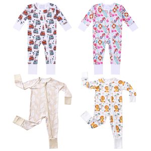 Baby Onesie Bamboo Cotton Double Gauze Crawling Clothes Kids Jumpsuit Summer Thin Breathable Child Clothing