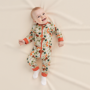 Custom Wholesale Baby Pajamas Baby Winter Rompers Clothes Newborn Clothes Onesie Bamboo Pajamas for 0-12 Months Girls Boys