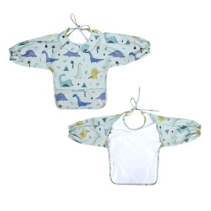 Natucare Waterproof Long Sleeve Baby Bib Washable Baby Food Cloth Apron