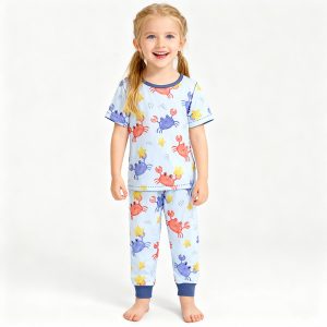 Customized Style Animal Print Casual Solid Girl Rompers Bamboo Woven Zipper Pajamas Fashionable Baby Romper Wholesale Pajama Set