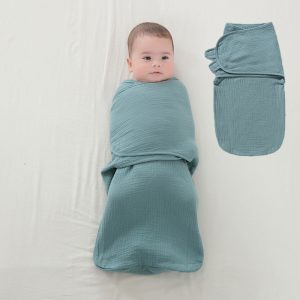 Skin-Friendly Baby 6-layers Swaddle Soft Muslin Breathable Solid Color Newborn Quilt Organic Eco-Friendly Cotton Blanket