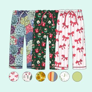 Kids 95%bamboo 5%spandex Christmas Sweet Mom and Girls Trousers Kids Girl Jogger Pants Adult Bamboo Joggers