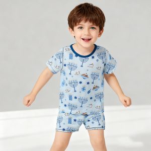 Custom Baby Bamboo Viscose Pajamas Set for Kids Wholesale Children's Short Shirt Pant 2 Pic Summer Toddler Sleepwear