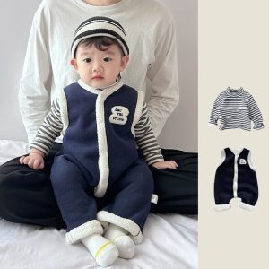 Winter Newborn Jumpsuit Autumn Cotton Bodysuit Infant Cute Bear Infant Romper Baby Clothes